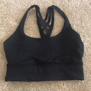 Black lululemon crop top / sports bra